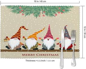 img 2 attached to Christmas Placemats Non Slip Heat Resistant Decoration