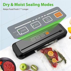 img 1 attached to KOIOS Vacuum Sealer Machine with Built-in Cutter Starter Kit - 86Kpa Automatic Vacuum Air Sealing System for Food Saver, Lab Tested, Dry & Moist Food Preservation Modes, LED Indicator Lights - Black