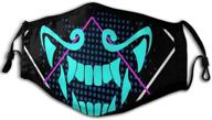 🎭 hhana masks - kda akali adult masks: adjustable fit to minimize post-removal facial marks, one size, black logo