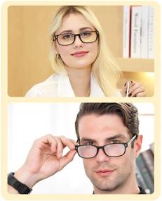 img 3 attached to 👓 Blue Light Blocking Computer Readers Glasses - 2 Pack for Men/Women Ladies, Tortoise & Black, +1.5 Strength