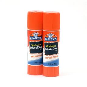 img 1 attached to 🖊️ Elmer's Repositionable Washable School Glue Stick, 2-Count Pack, 0.53 Ounce