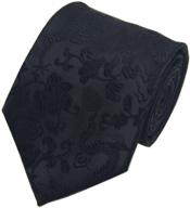 💼 men's accessories: black paisley jacquard neckties for meetings logo
