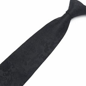 img 1 attached to 💼 Men's Accessories: Black Paisley Jacquard Neckties for Meetings