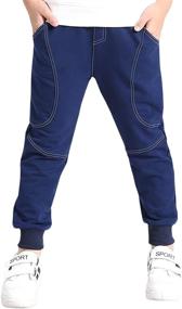 img 4 attached to 👖 Stylish BASELE Fashion Sweatpants with Athletic Drawstring - Trendy Boys' Clothing Pants