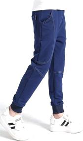 img 2 attached to 👖 Stylish BASELE Fashion Sweatpants with Athletic Drawstring - Trendy Boys' Clothing Pants