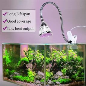 img 2 attached to 🐠 SunGrow Aquarium Clip Light: Low Heat, Bright Fish Spotlight with Adjustable Gooseneck & Spring Clamp - 5W Desk/Indoor Plant Lamp, Red and Blue Spectrum - A Healthier Choice for Aquarists