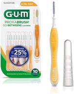 гигиеническая щетка gum proxabrush go-betweens для межзубной чистки, ультра тонкая, упаковка из 20 штук. логотип