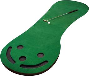 img 4 attached to 🏌️ Premium Indoor Putting Green - Ultimate Golf Putting Mat for Home & Office. Wide 9'x3' with a Smooth, Realistic Surface. Enhance Your Short Game & Enjoy Endless Fun with this Putting Aid