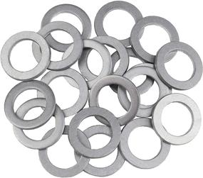 img 2 attached to 🔧 VOTEX - 20 Pack M14 Aluminum Oil or Coolant Crush Washers/Drain Plug Seal Rings - Made in USA