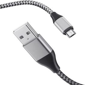 img 4 attached to 🔌 TPLTECH Micro USB кабель, 2-пакет 6,6 футов быстрой зарядки Android нейлоновый заплетенный кабель совместим с LG K40, K30, K20, K20 Plus, K20 V, K10, V10, Q6, G4, LG Stylo 3, Stylo 2, Samsung Galaxy S7, S6, J7, J3, PS4 (черный)