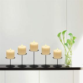 img 1 attached to Smtyle Electric Flickering Candles Set: 5 Ivory 🕯️ Flameless Candles with Remote Control - Perfect Gift for Friends!