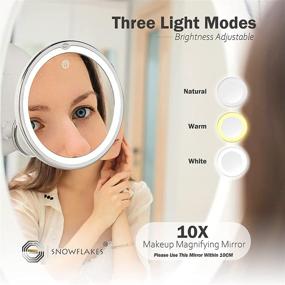 img 3 attached to 💡 Enhance Your Beauty Routine: Magnifying Mirror with Light - 10x Magnification, Lightweight, and Easy to Install