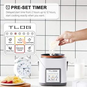 img 3 attached to 🍚 TLOG Mini Rice Cooker - 2 Cups Uncooked, 1.2L Portable Rice Cooker for Travel, Small Personal Rice Cooker for 1-2 People, Food Steamer and Multi-cooker for Brown Rice, White Rice, Soup, and Keep Warm Feature