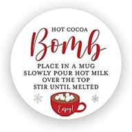 round hot chocolate bomb stickers logo