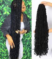 pre looped extended dreadlocs synthetic braiding logo