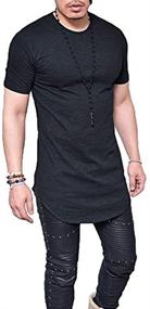 img 3 attached to 👕 LIWEIKE Hipster Sleeve Extended Solid Men's T-Shirts & Tanks for Stylish Apparel