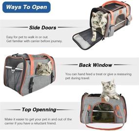 img 1 attached to Воздушный перевозчик для животных премиум-класса - мягкий портативный путевой животный мешок для кошек и собак, уютный и безопасный сумка-автокресло для животных