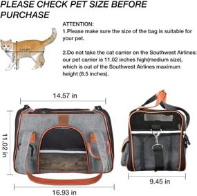 img 3 attached to Воздушный перевозчик для животных премиум-класса - мягкий портативный путевой животный мешок для кошек и собак, уютный и безопасный сумка-автокресло для животных