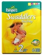 👶 pampers swaddlers size 2, 64-count pack logo