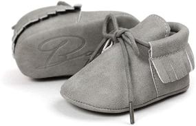 img 2 attached to Soft Sole Baby Loafers: Gender-Neutral Tassel Moccasins with Anti-Slip Soles for Infants and Toddlers