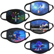 🎭 5pcs anime game cloth face dust mask kids boys girls - washable & reusable balaclava face bandanas for school logo