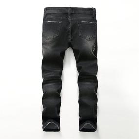 img 3 attached to FREDD MARSHALL Boy's Skinny Black 👖 Ripped Jeans: Distressed & Stretchy Slim Fit