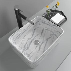 img 3 attached to Vessel Sink Rectangular Rectangle Porcelain