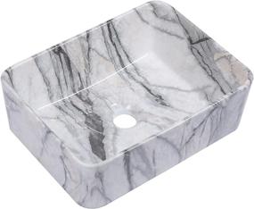 img 4 attached to Vessel Sink Rectangular Rectangle Porcelain