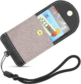 img 3 attached to 📱 RFID Protected Cell Phone Wallet with Wrist Strap - Stick On Credit Card and ID Holder for iPhone, Galaxy, and Most Smartphones and Cases