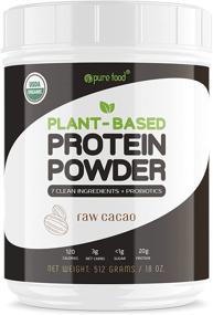 img 3 attached to 🌱 Pure Food: Organic Plant Based Protein Powder with Probiotics - Clean, Natural, Vegan, Vegetarian, Whole Superfood Supplement, No Additives - Keto Friendly (Vanilla & Chocolate)