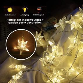 img 3 attached to 🌟 Dazzle and Decorate with LED Fairy String Lights: 30 Battery-Powered 10-inch Crystal Lights for Bedroom, Christmas, Party, Wedding, Terrace Garden - Warm White Stars