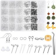 hypoallergenic earring hooks kit for jewelry making - cludoo 2393pcs earring making supplies with jump rings, hooks posts backs, and tools for jewelry repair - all-in-one jewelry making and repair supplies logo