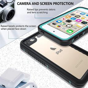 img 1 attached to 💦 Waterproof iPod Touch Case for iPod Touch 7th/6th/5th Generation - BESINPO Full Body Shockproof Dustproof Anti-Scratch Case with Built-in Screen Protector