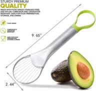 🥑 convenient 3-in-1 avocado cutter: slicer, peeler, and stainless steel kitchen tool logo