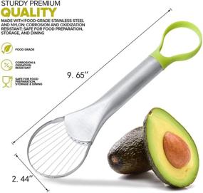 img 3 attached to 🥑 Convenient 3-in-1 Avocado Cutter: Slicer, Peeler, and Stainless Steel Kitchen Tool