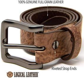 img 3 attached to 👔 Ultimate Chestnut Men's Belt: Sleek and Stylish Accessory for Men