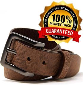 img 1 attached to 👔 Ultimate Chestnut Men's Belt: Sleek and Stylish Accessory for Men