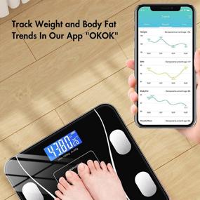 img 2 attached to High-Quality Bluetooth USB Charging Scale for Weight Loss with Tape Measure, Syncs 11 Data Points to Fitness Apps, Supports up to 400 lbs - Black