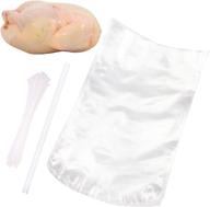 poultry heat shrink bags bpa free freezer safe - 10x16 inches, set of 30 clear bags, includes zip ties & silicone straw for chickens and rabbits logo