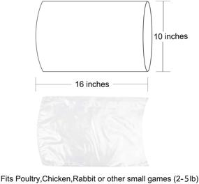 img 3 attached to Poultry Heat Shrink Bags BPA Free Freezer Safe - 10x16 Inches, Set of 30 Clear Bags, Includes Zip Ties & Silicone Straw for Chickens and Rabbits