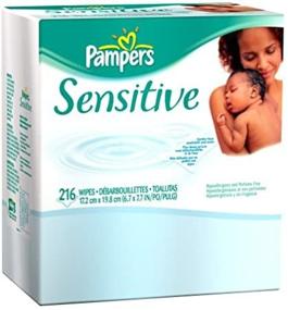 img 1 attached to 👶 Pampers Baby Wipes Refills, Sensitive, Pack of 4 - 864 Wipes Total