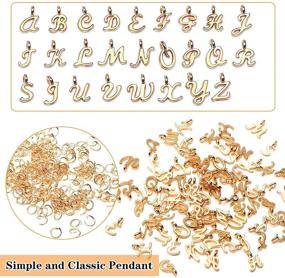 img 2 attached to 🔤 SANNIX 156Pcs/6 Sets Alphabet ABC Letter Charms A-Z - DIY Bracelet Necklace Pendants