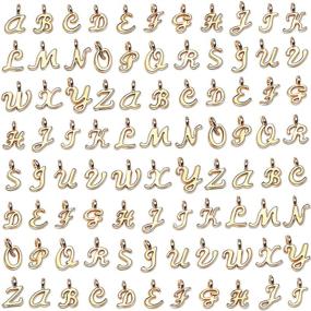 img 4 attached to 🔤 SANNIX 156Pcs/6 Sets Alphabet ABC Letter Charms A-Z - DIY Bracelet Necklace Pendants