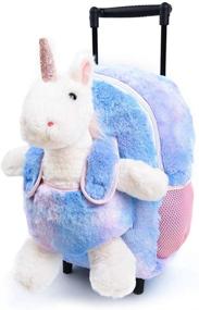 img 4 attached to 🦄 Versatile Funday Unicorn Backpack with Removable Wheels: Enhance Your Mobility in Style