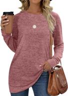 👚 women's long sleeve crew neck plain fashion casual tops - sweatshirts for ultimate comfort logo