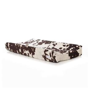 img 3 attached to 🤠 Premium Western Cowboy Changing Pad Cover in Luxurious Soft Brown Cowhide