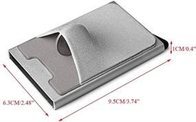 img 2 attached to Minimalist Wallet Aluminium Pop Up Silver Men's Accessories