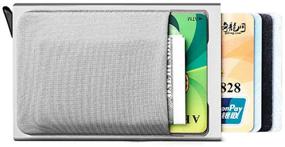 img 1 attached to Minimalist Wallet Aluminium Pop Up Silver Men's Accessories