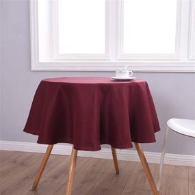 img 2 attached to 🍷 Burgundy Biscaynebay Textured Tablecloths with Enhanced Resistance