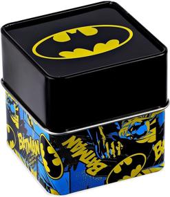 img 1 attached to DC Comics Boys' BAT9280 Analog-Quartz Watch: Vibrant Yellow Silicone Strap, 17.5 Size